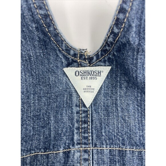 OshKosh BGosh Genuine Floral Embroidered Overalls Dress Skirt Vestbak Girls 3 Mo - Picture 9 of 11